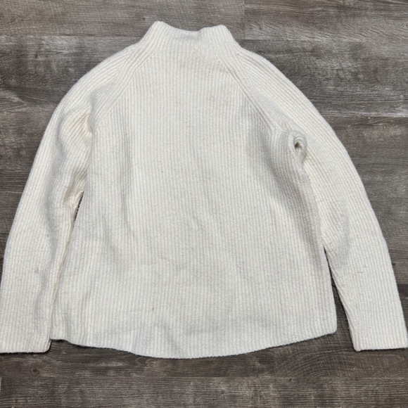 Madewell White Mock Neck Ribbed Sweater Size XL - Picture 8 of 8